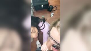 Black Girl Blowjob: Chocolate sharing with Vanilla #5