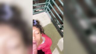 Black Girl Blowjob: His BBC so juicy Ill suck it anywhere #5