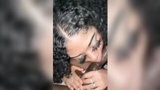 Black Girl Blowjob: Curly head sucking dick #5