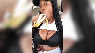 Black Girl Blowjob: Watermelons and bananas #3