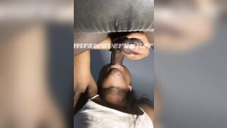 Black Girl Blowjob: I go deep and cuff the balls #3