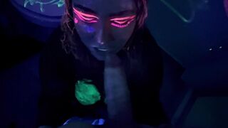 BlowJob: Getting naughty during a glow party #3