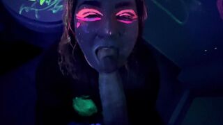 BlowJob: Getting naughty during a glow party #4