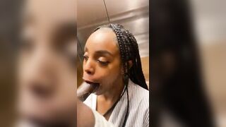 Black Girl Blowjob: she didn’t care if someone had popped in ???????????? #4