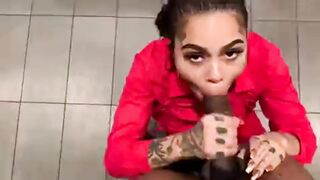 Black Girl Blowjob: she didn’t wanna wait til we got home to suck me up ???????????? #5