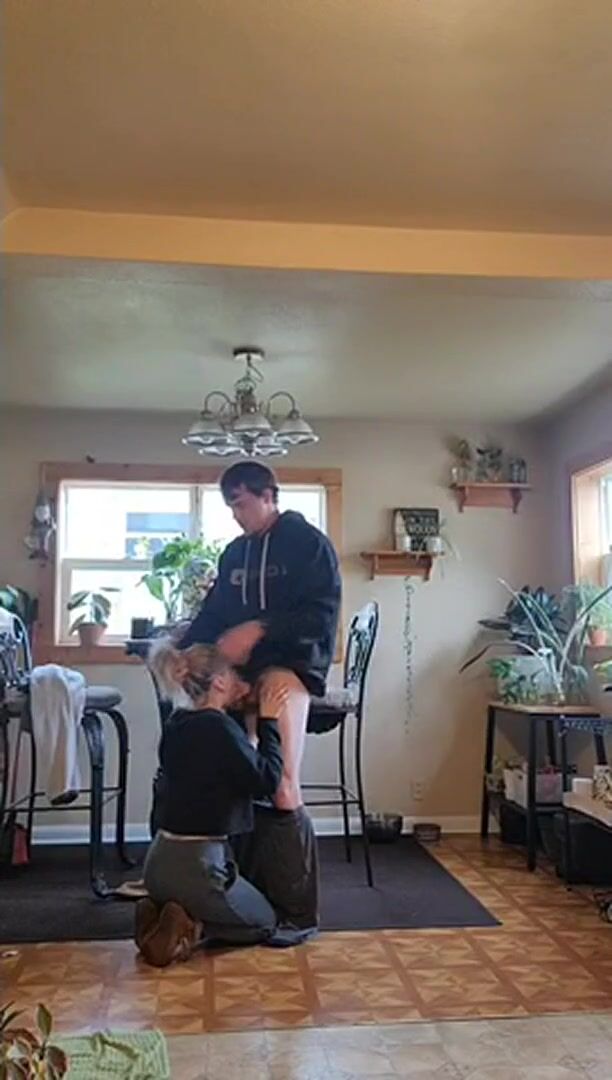 I drop to my knees as soon as daddy walks in