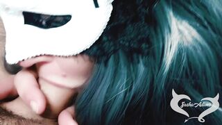 BlowJob: Close-up DT work from masked girl #2