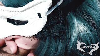 BlowJob: Close-up DT work from masked girl #4
