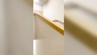 Sucking his fat cock in the stairwell ????