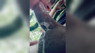 BlowJob: Sometimes you just have to think fuck it and slobber on a cock in the park #2