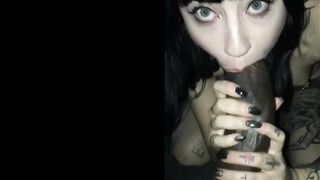 Goth chick likes huge BBC #2