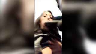 Casual Blowjob: Sucking a fat black cock in an airplane bathroom #4