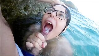 Casual Blowjob: Blowjob While Swimming In The Sea #1