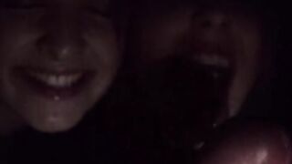 Fantastic Blowjob: Two Girls Giving A Blowjob In A Movie Theater №2 #3
