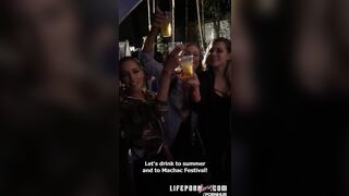 Fantastic Blowjob: Guy Fucks His 3 Best Friends At A Concert #1