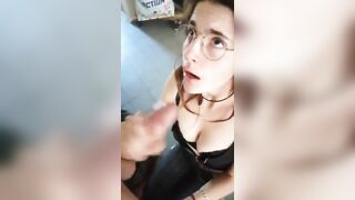 Blowjob with Suction: Grosse Pipe Avec Éjac Facial Avant Le Travail #1