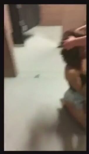 Taking turns using her throat at high school football game