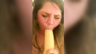 Deepthroat Tears: You know you wanna watch me cry gagging on a huge cock :) #2