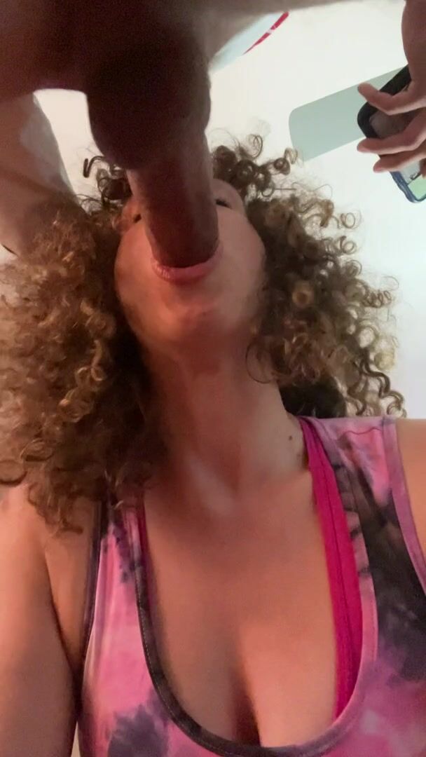 Look how my young guys huge cock stretches out my mouth! He’s such a stud.  MILF