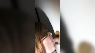 BlowJob: Lunch gloryhole version two. Soft cock which I like to feel grow in my mouth and I need a volunteer cameraman #4