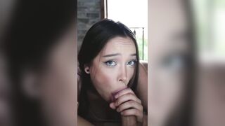 BlowJob: Amateur Blowjob Brunette Cum In Mouth #2