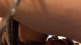 Stuffing her own throat >>>