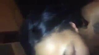 Ebony Throat: Lightskin teen thot giving sloppy throat #3