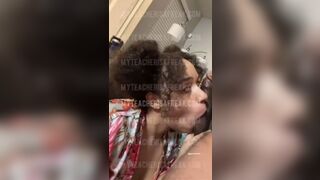 Ebony Throat: Curly head dick eater #2