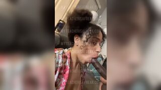 Ebony Throat: Curly head dick eater #3