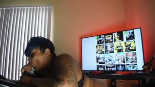 Ebony Throat: Big girl eating dick???? #2