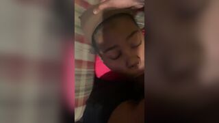 Ebony Throat: He woke up to a dick in my mouth ???? no wig & all #2