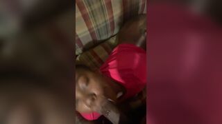 Ebony Throat: He woke up to a dick in my mouth ???? no wig & all #3