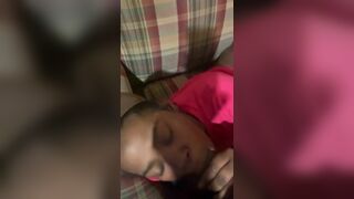 Ebony Throat: He woke up to a dick in my mouth ???? no wig & all #4