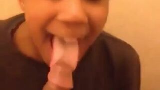 Ebony Throat: Shout out to all my bbc bros out there ‼️ find a girl that love your dick this much ???? #4