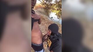 Ebony Throat: BBW outdoors #2