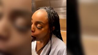 Ebony Throat: She could not wait till they got to the room, she wanted to suck him in the elevator! #2