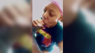 Ebony Throat: She look better with dick down that throat #2
