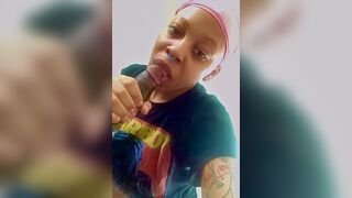 Ebony Throat: She look better with dick down that throat #3