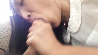 Asian Blowjobs: Sexy Chinese amateur loves to suck dick #5