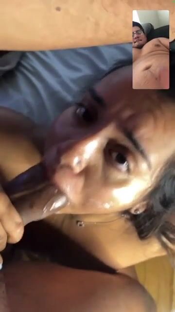 My Bull came over and used my throat while my Husband was on a business trip, he watched and jerked through Facetime.