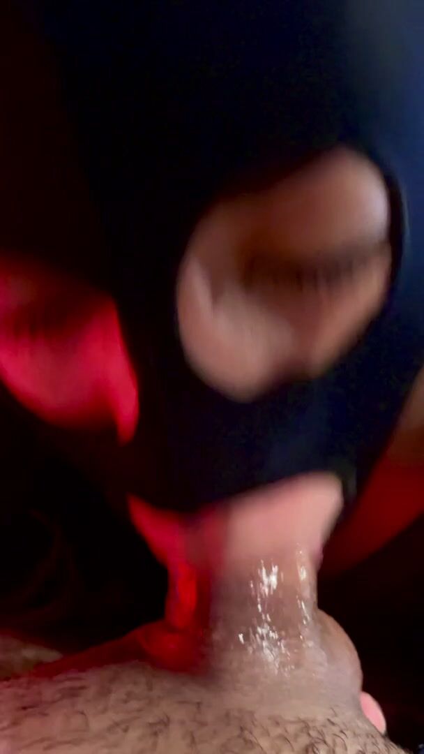 Filling my mouth with his sloppy cock