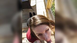 Blowjob Eye Contact: A blowie on the balcony #4