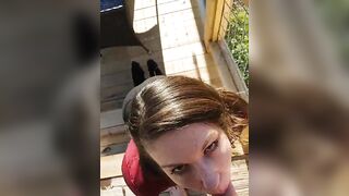 Blowjob Eye Contact: A blowie on the balcony #5