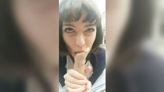 Blowjob Eye Contact: That suction into smile is so adorable #2