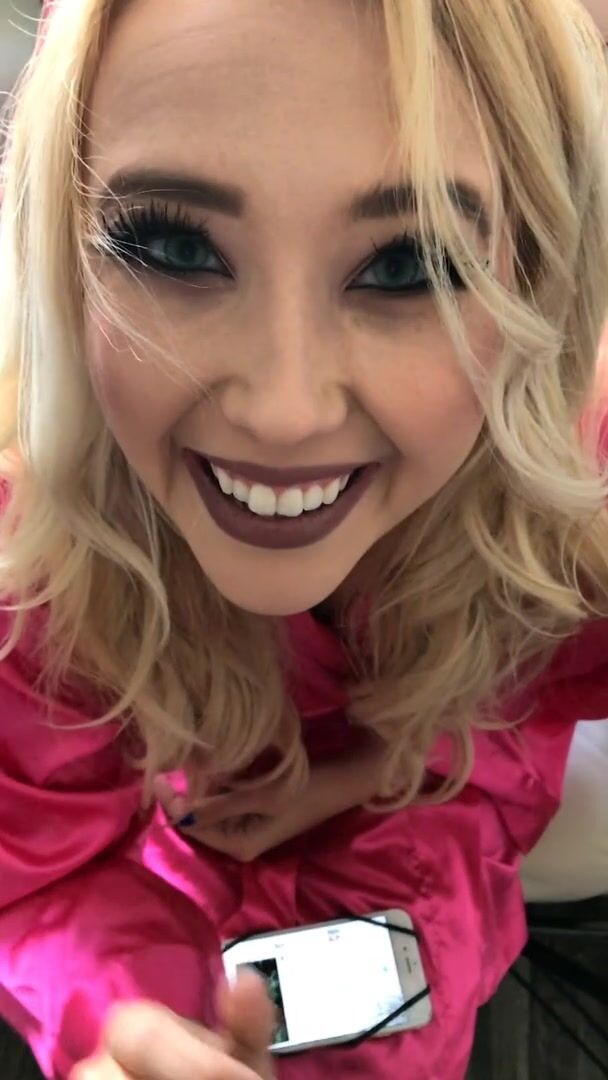 Gorgeous Samantha Rone Blowing Behind the Scenes