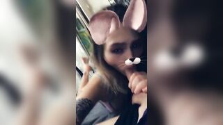 BlowJob: Tiny cute girl, PsyAdel goes down on his boyfriend on Snapchat #3