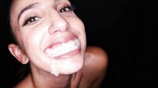 BlowJob: cumslut in a cum closet swallowing cum through gloryhole #5