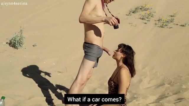 Cock in my mouth and toes in the sand
