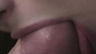 Close up slurping