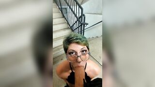 BlowJob: Blowjob in a Parking Garage Stairwell #3